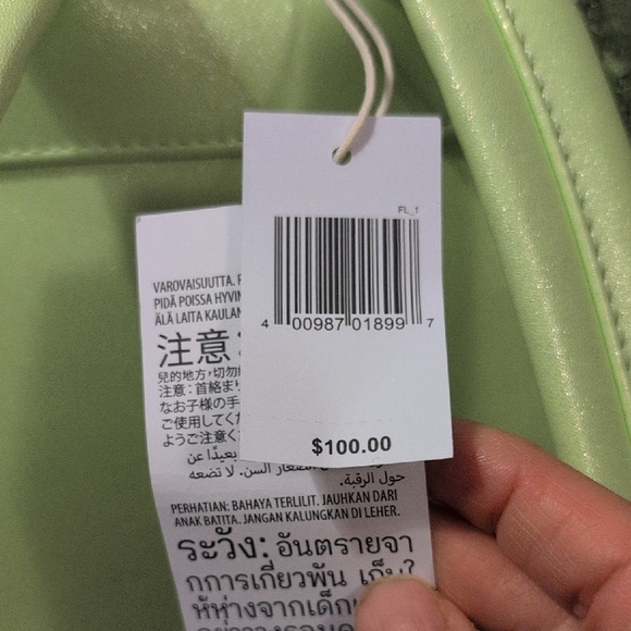 Loungefly Green Tinkerbell Hidden Mickeys Sequin Backpack with Ears and Bow NWT - Picture 4 of 11